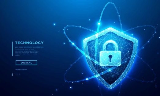 Graphic showing a secure digital verification for insurance quotes with a shield icon